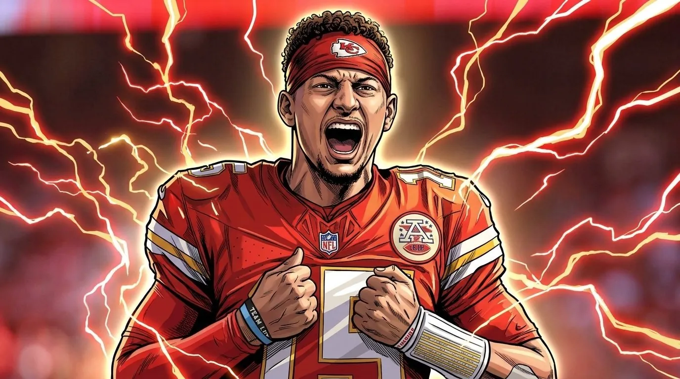 Illustration of Patrick Mahomes